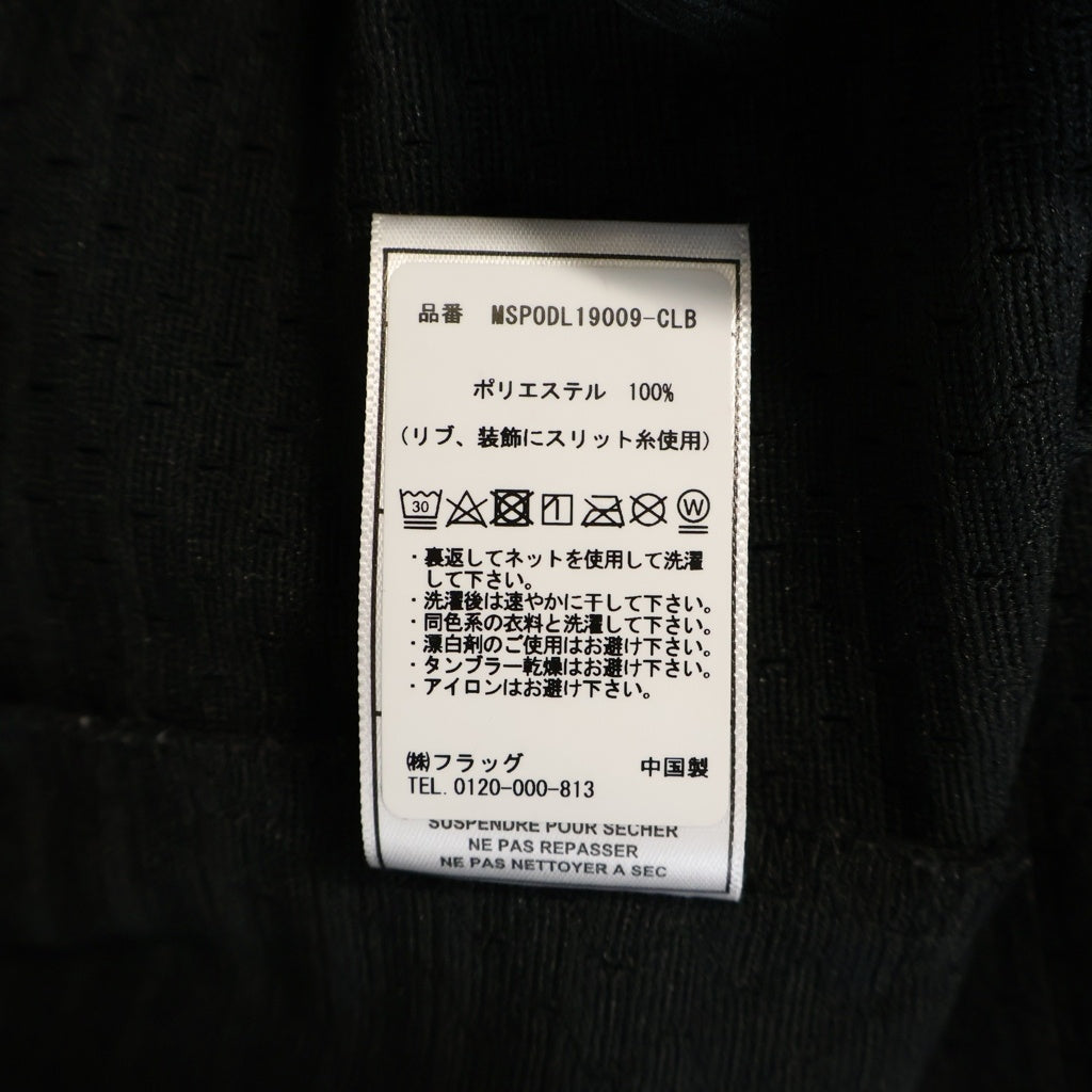 mastermind JAPAN(マスターマインドジャパン) ロゴデザイン メッシュ地 ラウンドネック 半袖Tシャツ ブラック