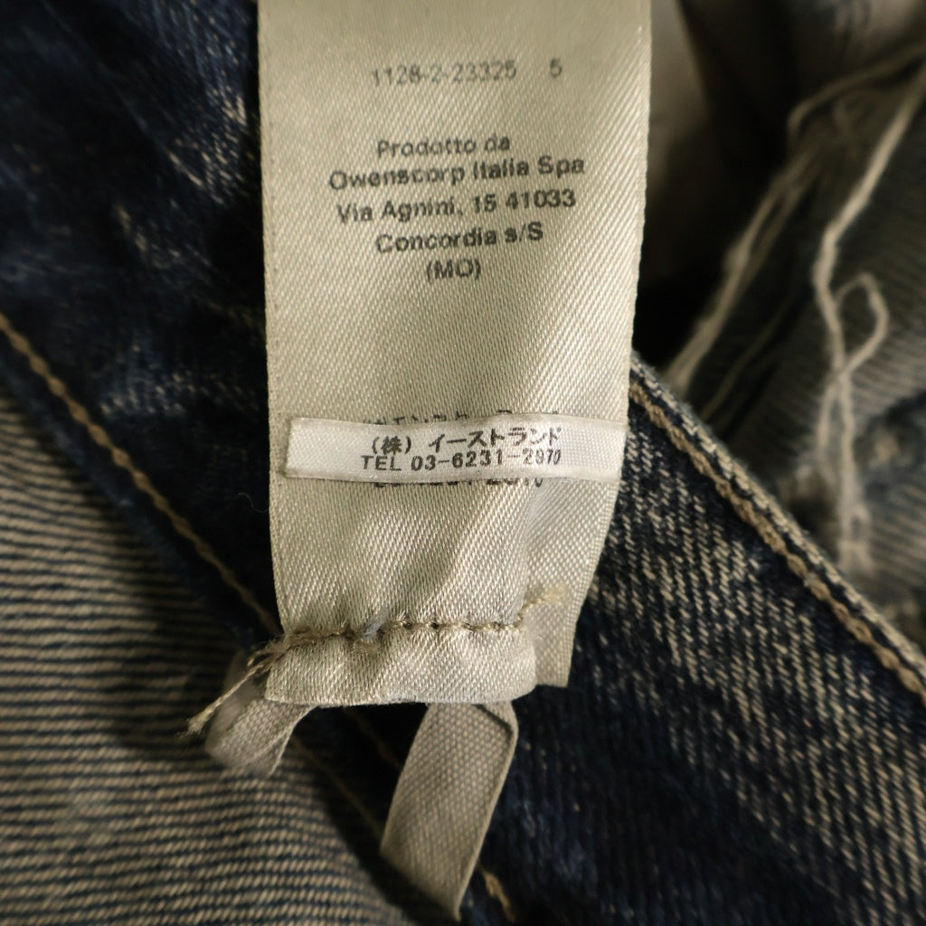 Rick Owens DRKSHDW(リックオウエンス ダークシャドウ) BIAS BOOTCUT バイアス ブーツカットダメージ加工 デニムパンツ インディゴ DU02C5352-DMPSH