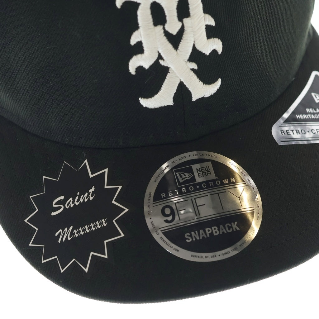 NEW ERA(ニューエラ) 24SS ×SAINT MICHAEL セントマイケル ロゴデザイン ベースボールキャップ 帽子 ブラック