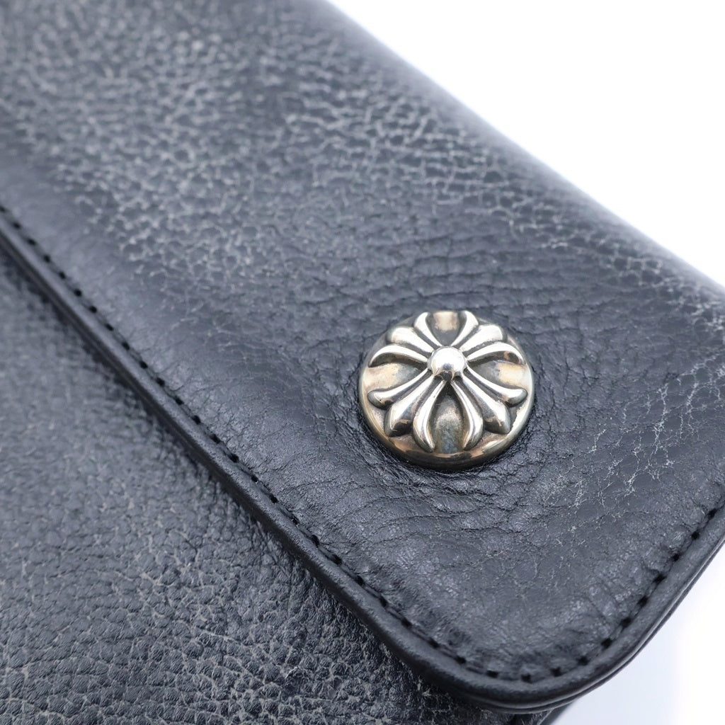 CHROME HEARTS(クロムハーツ) WAVE ウェーブ レザーウォレット 財布 ブラックBCA375