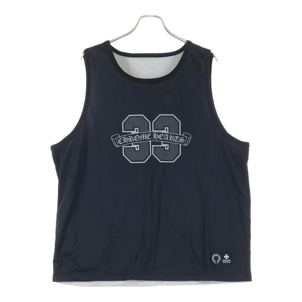 CHROME HEARTS(クロムハーツ) MESH WARM UP JERSEY リバーシブルCHロゴプリントメッシュタンクトップ ブラック
