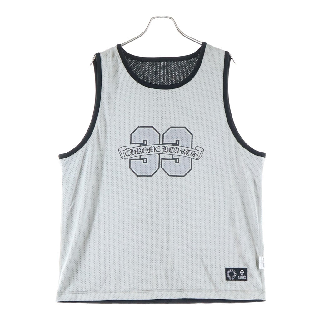 CHROME HEARTS(クロムハーツ) MESH WARM UP JERSEY リバーシブルCHロゴプリントメッシュタンクトップ ブラック
