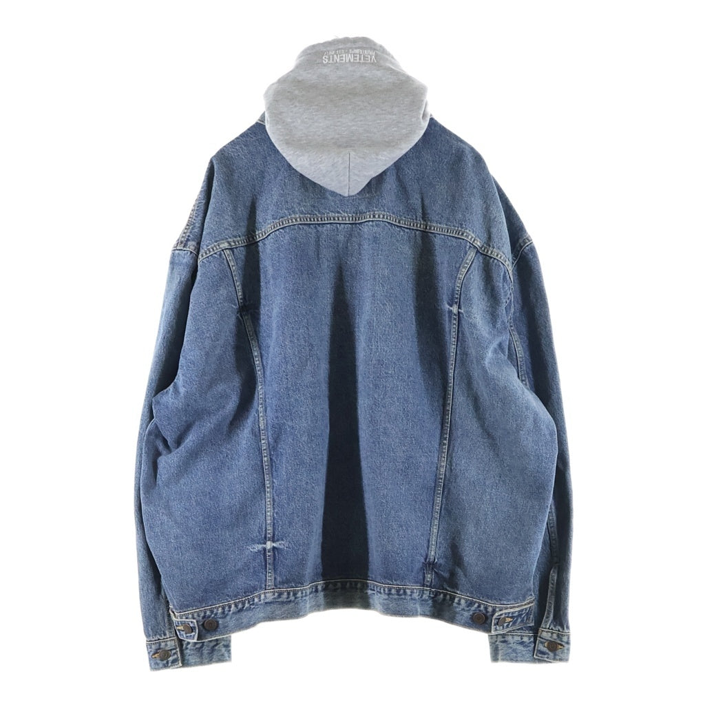 VETEMENTS(ヴェトモン) 17SS ×LEVIS リーバイス フーデッド デニムジャケット インディゴ WSS17LE7