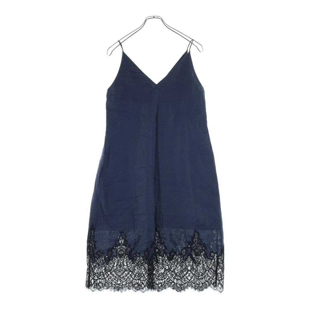 MADISONBLUE(マディソンブルー) レースアップ リネン キャミソールワンピース ネイビー VOLUME LACE OP LINEN MB261-4001 レディース