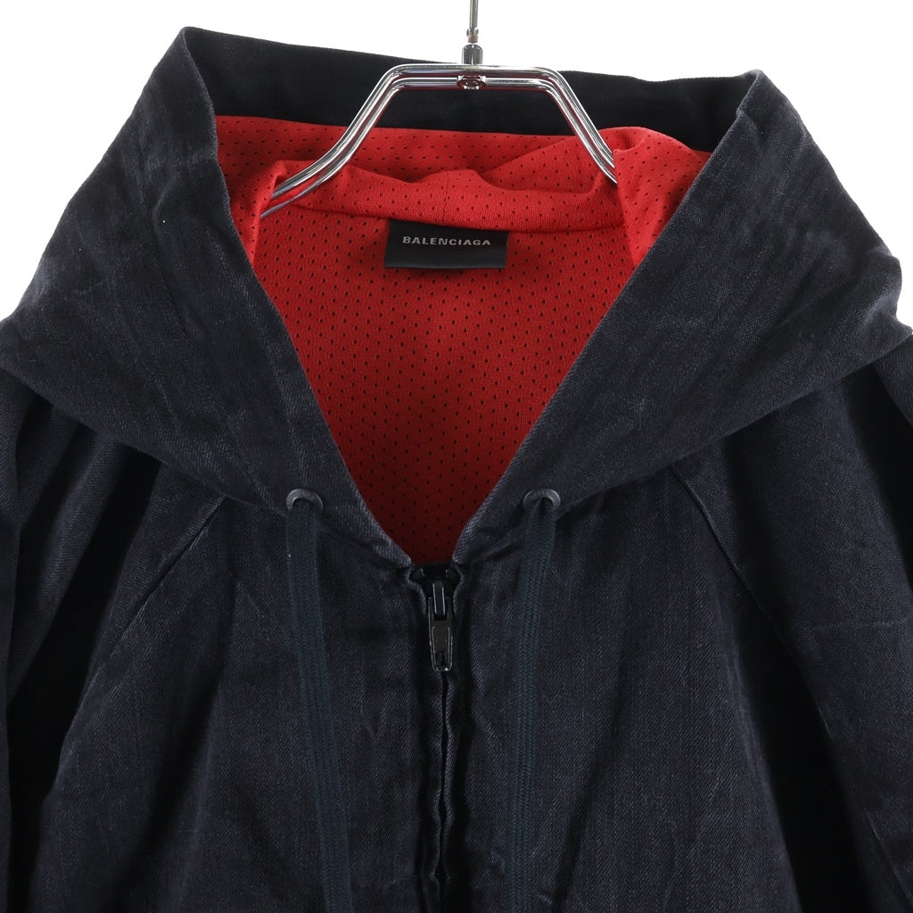 BALENCIAGA(バレンシアガ) ×NBA ワッペン デニムブルゾン ジャケット ブラック 863830 TQW54