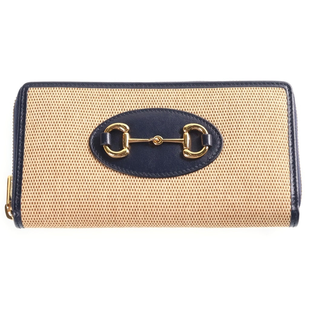 GUCCI(グッチ) ホースビット ラウンドジップ ロングウォレット 財布 ベージュ 621889 レディース