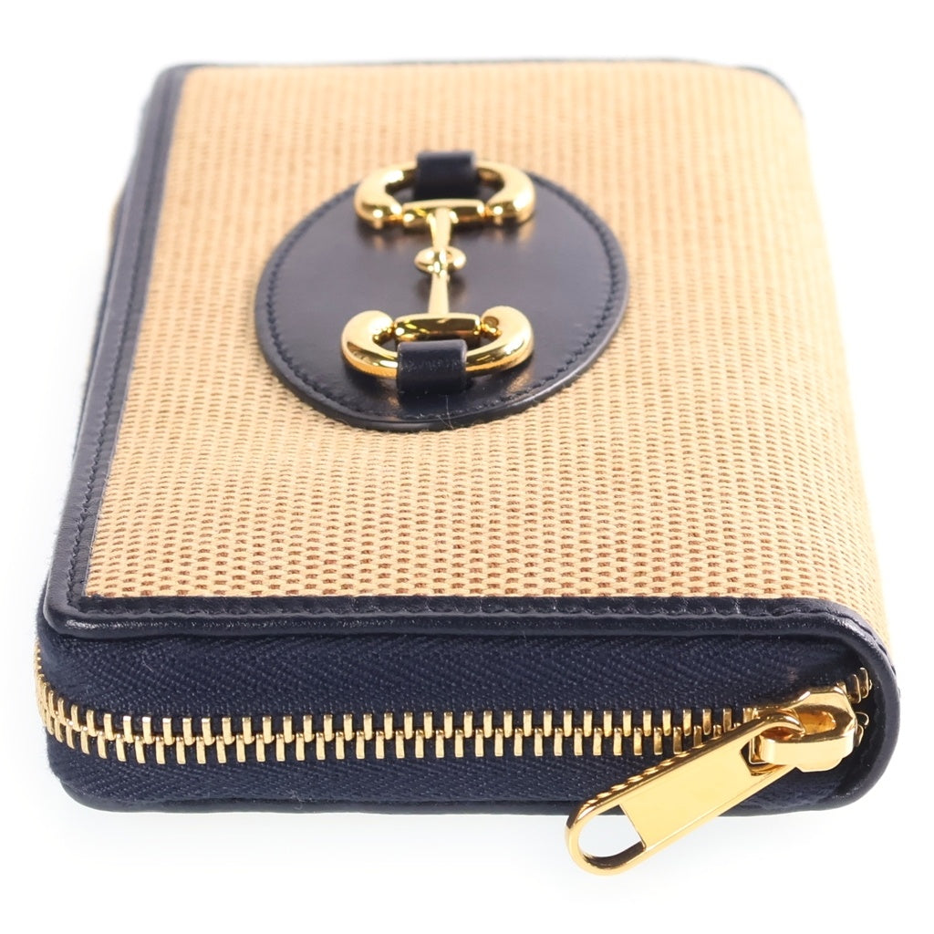 GUCCI(グッチ) ホースビット ラウンドジップ ロングウォレット 財布 ベージュ 621889 レディース