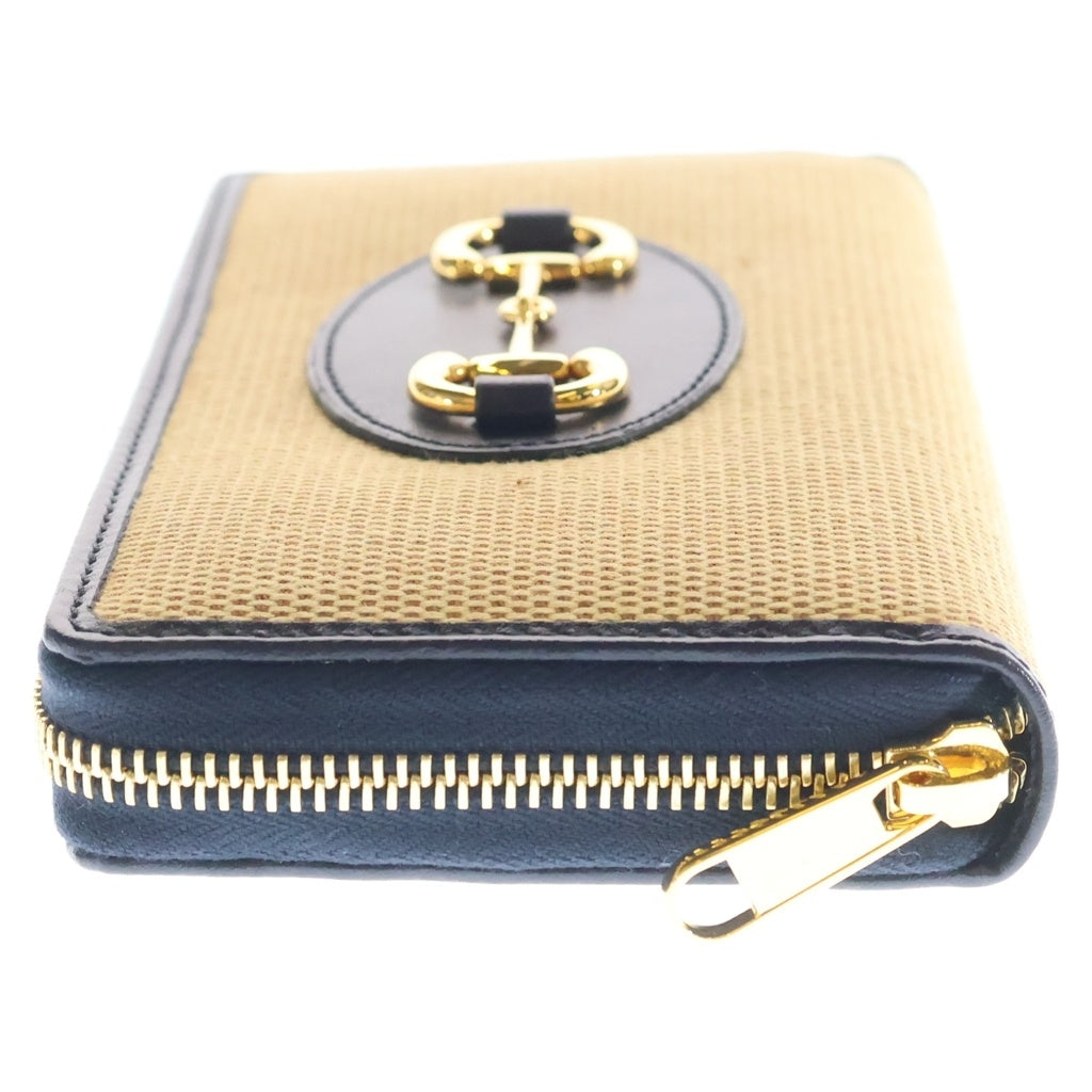 GUCCI(グッチ) ホースビット ラウンドジップ ロングウォレット 財布 ベージュ 621889 レディース