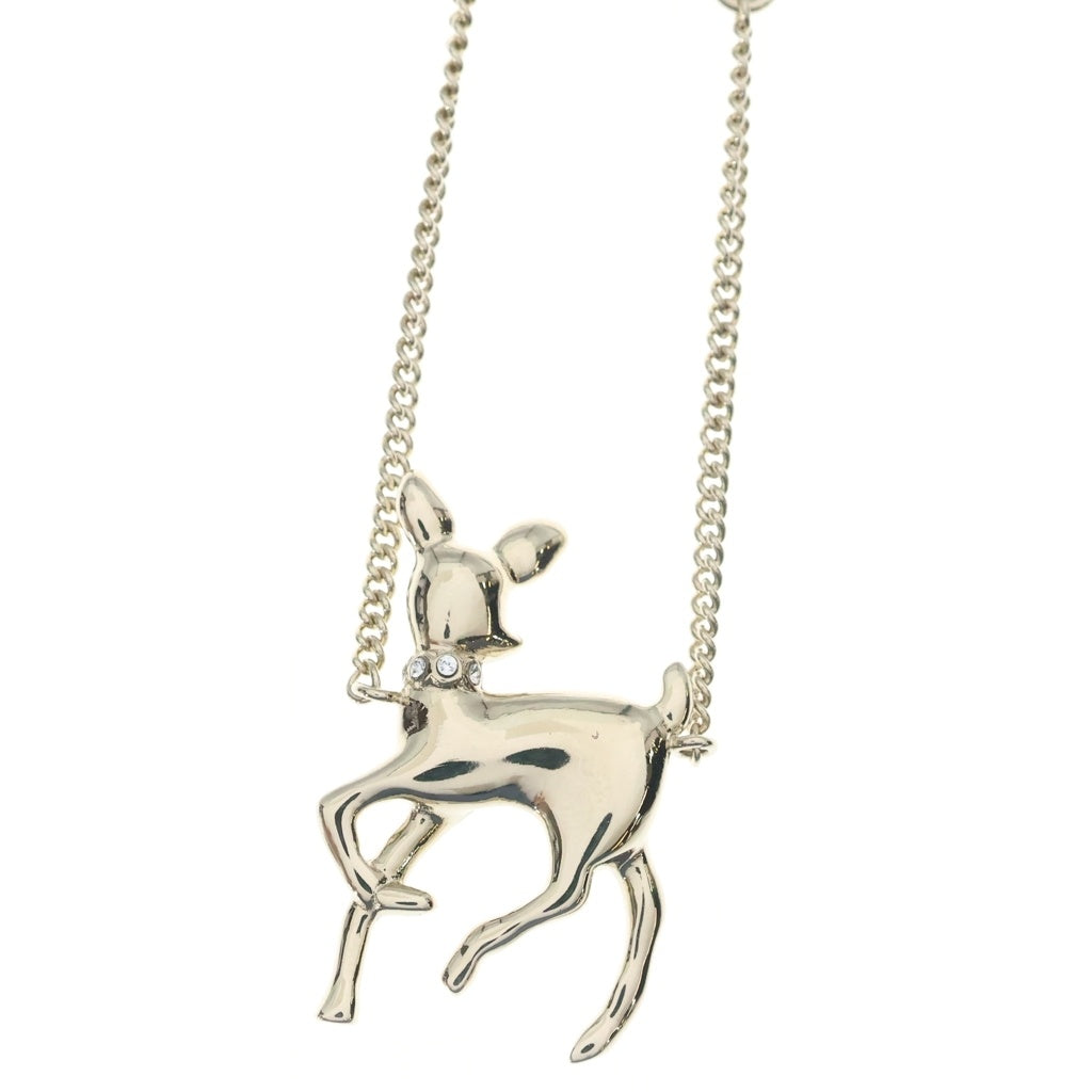 CHANEL(シャネル) Bambi-motif CC logo necklace バンビモチーフココマークネックレス ゴールド G26C レディース