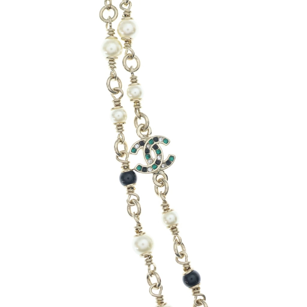 CHANEL(シャネル) Bambi-motif CC logo necklace バンビモチーフココマークネックレス ゴールド G26C レディース