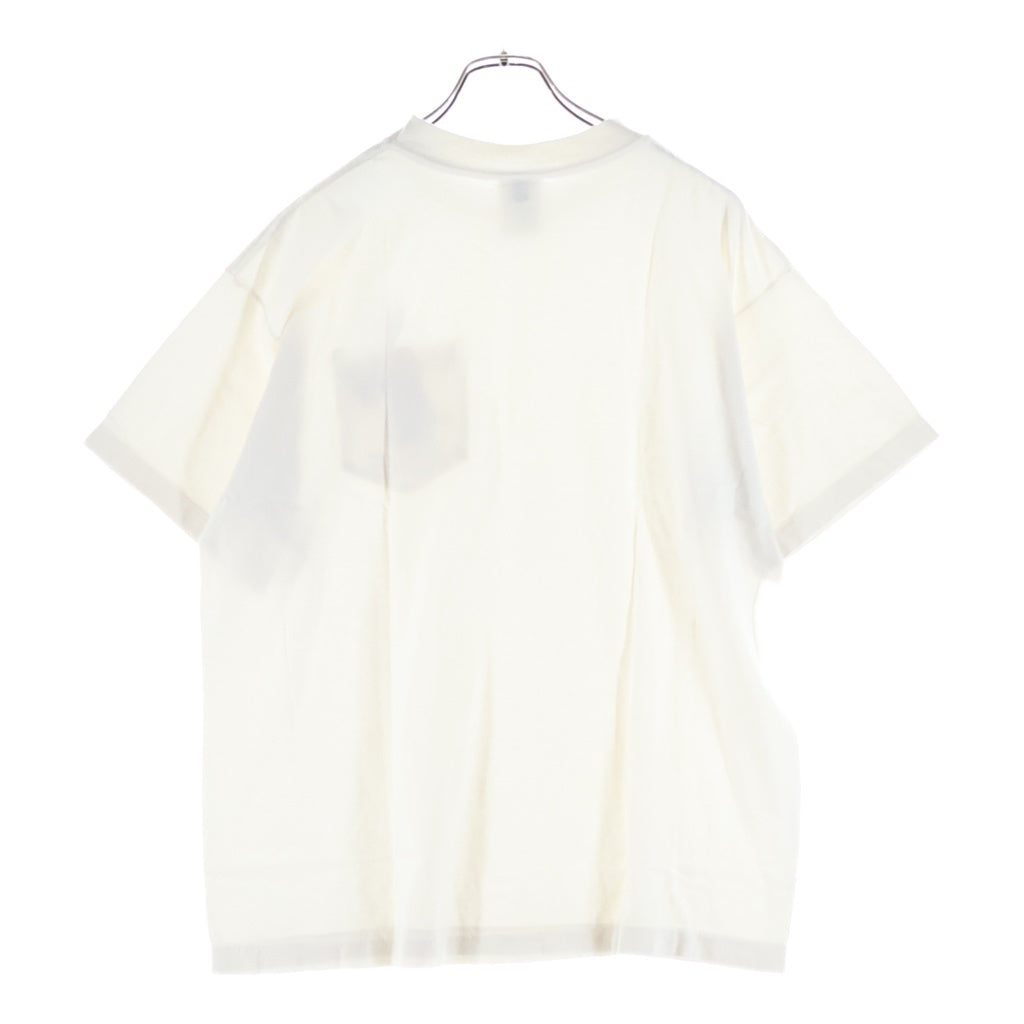 SAINT MICHAEL(セントマイケル) 26AW SS T-SHIRT POCKET ロゴデザイン 胸ポケット クルーネック カットソー 半袖Tシャツ ホワイト SM-MK1-0000-013