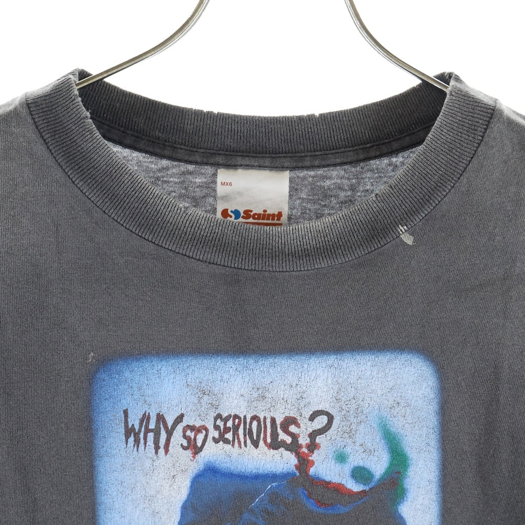 SAINT MICHAEL(セントマイケル) 25SS LIP BTM SS TEE リップ ロゴデザイン クルーネック カットソー 半袖Tシャツ ブラック SM-HR8-0000-C55