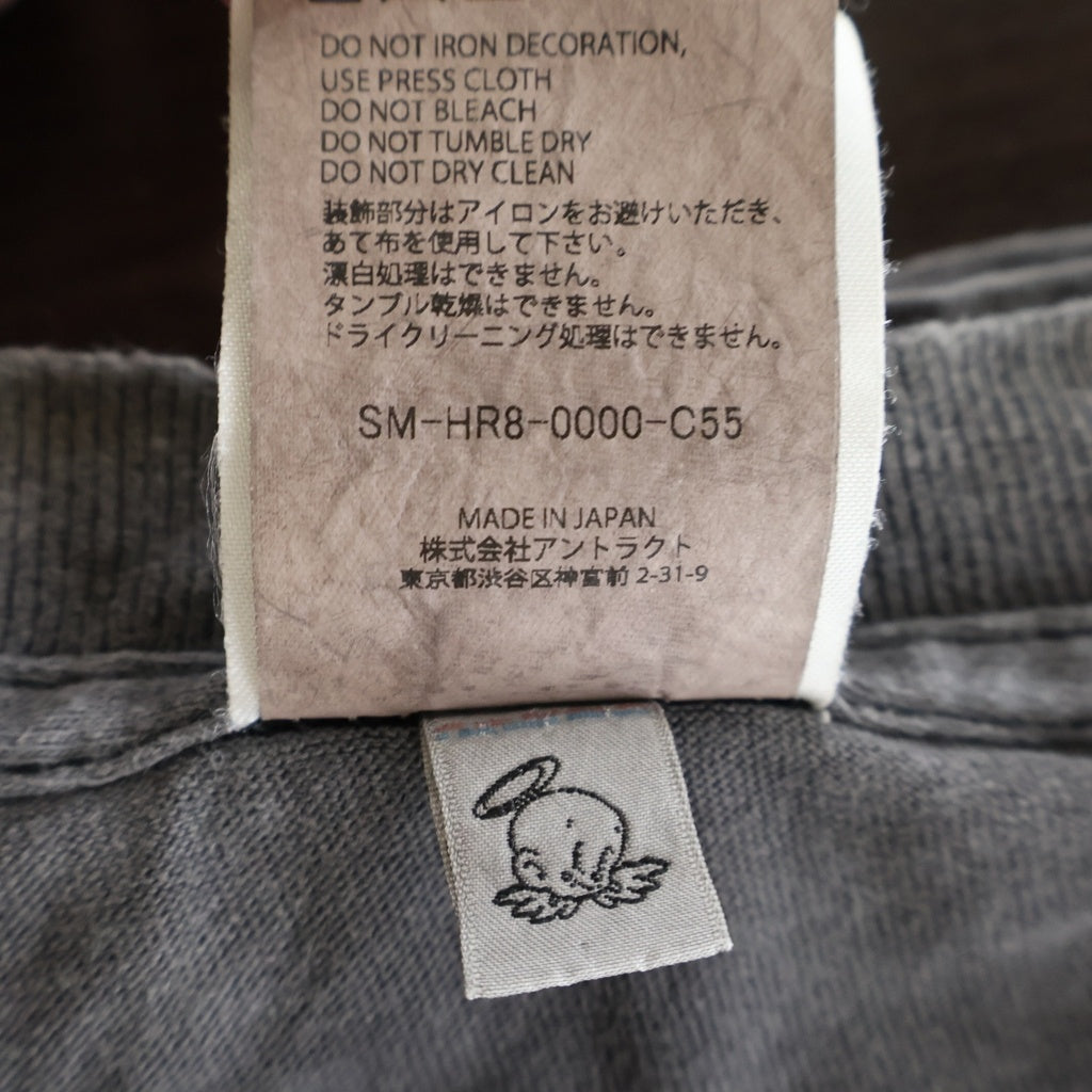 SAINT MICHAEL(セントマイケル) 25SS LIP BTM SS TEE リップ ロゴデザイン クルーネック カットソー 半袖Tシャツ ブラック SM-HR8-0000-C55