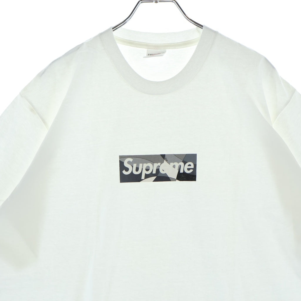 SUPREME(シュプリーム) 21SS ×Emilio Pucci Box Logo Tee エミリオプッチ ボックスロゴ フロントプリント 半袖Tシャツ カットソー ホワイト