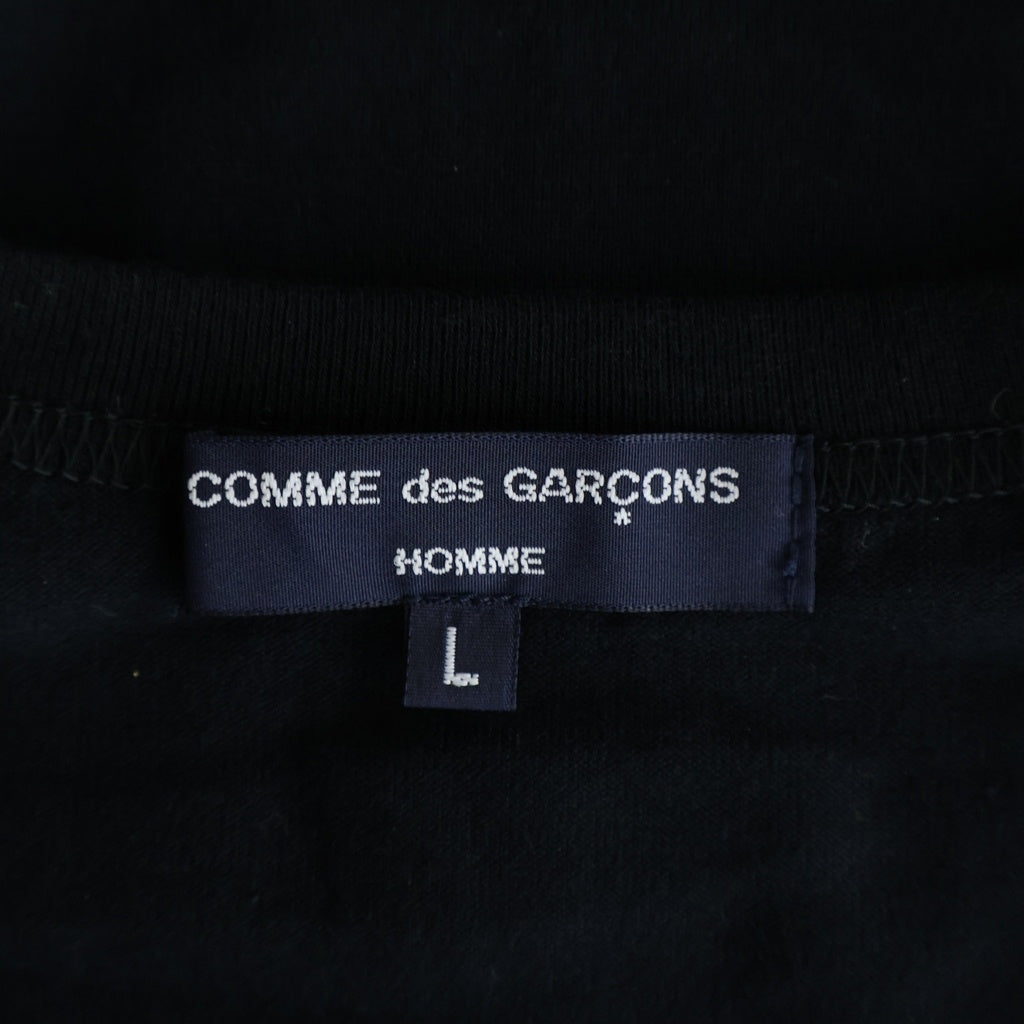 COMME des GARCONS(コムデギャルソン) AD2022 ロゴデザイン クルーネック カットソー 半袖Tシャツ ブラック HK-T009