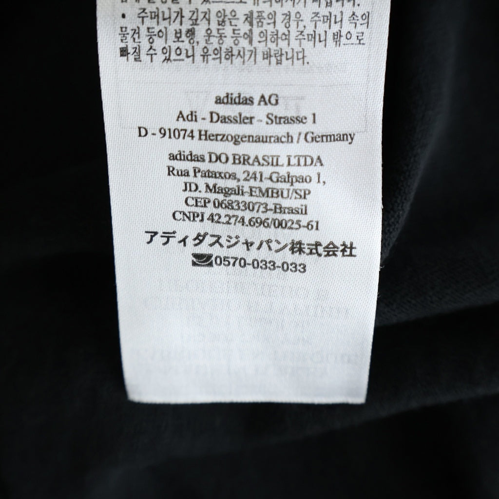 adidas(アディダス) ×WALES BONNER ウェールズ ボナー ロゴデザイン クルーネック カットソー 半袖Tシャツ ブラック ABW001
