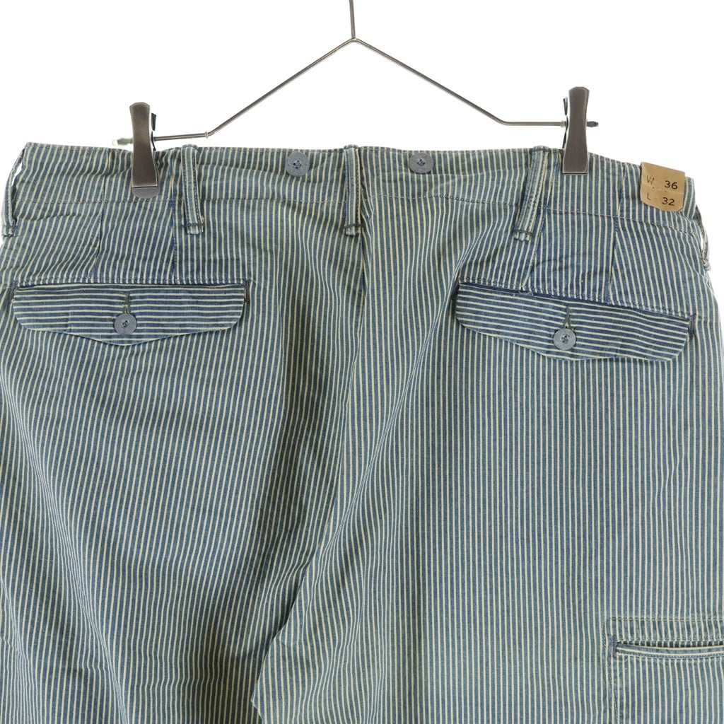 RRL(ダブルアールエル) ストライプ柄 フィールド チノパンツ ブルー 1519-01-29-A-3