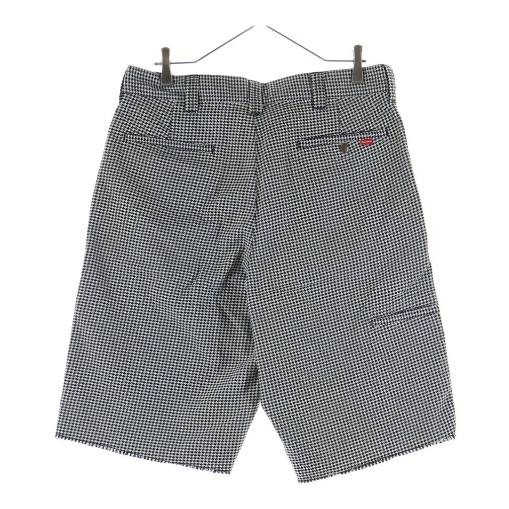SUPREME(シュプリーム) 25SS Work Shorts 千鳥柄 ハーフ ワーク ショートパンツ ブラック/ホワイト
