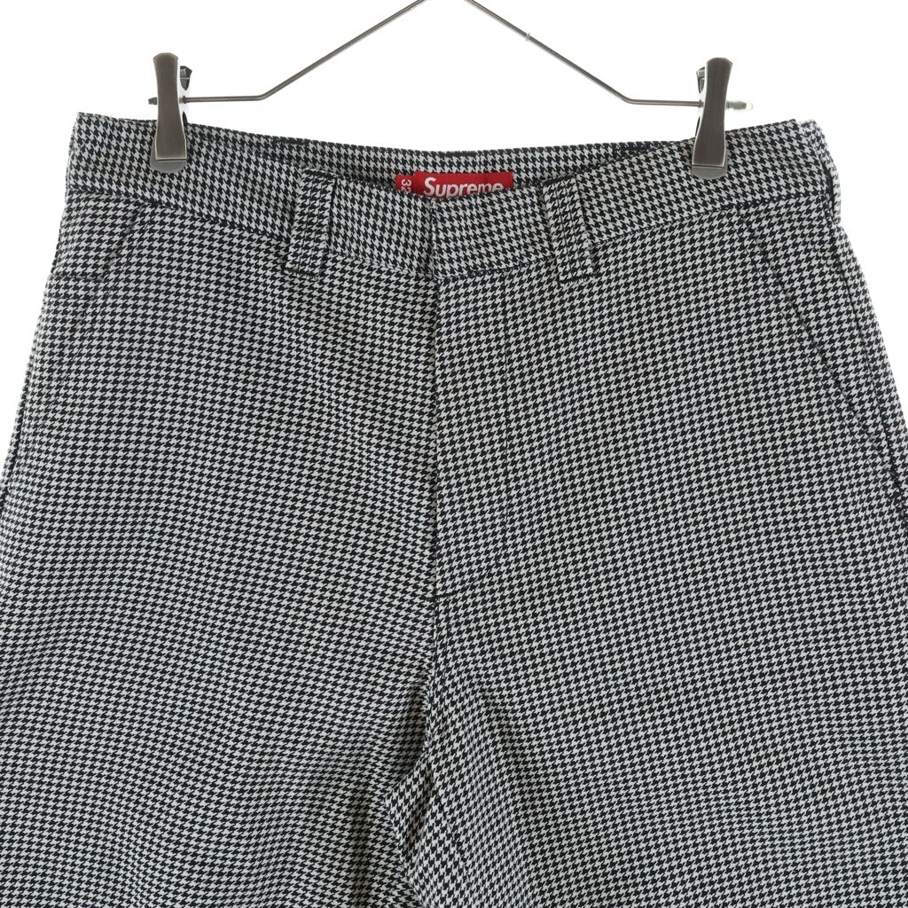 SUPREME(シュプリーム) 25SS Work Shorts 千鳥柄 ハーフ ワーク ショートパンツ ブラック/ホワイト