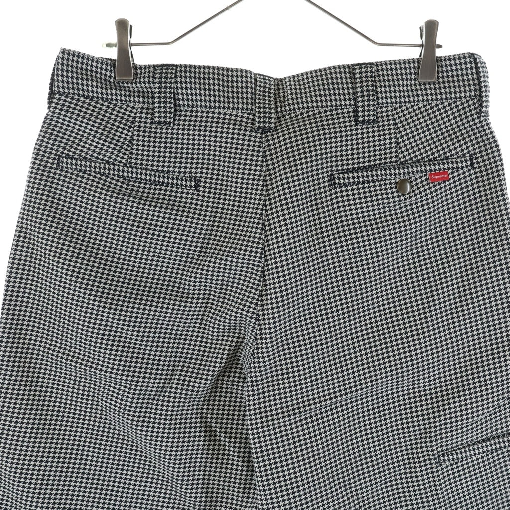 SUPREME(シュプリーム) 25SS Work Shorts 千鳥柄 ハーフ ワーク ショートパンツ ブラック/ホワイト