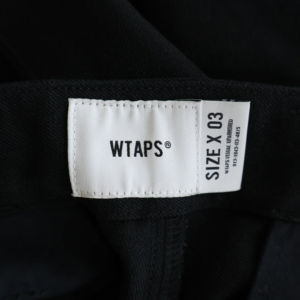 WTAPS(ダブルタップス) 23SS CREASE DL TROUSERS クレースド ジップアップ トラウザーズ スラックス パンツ ブラック 231TQDT-PTM01
