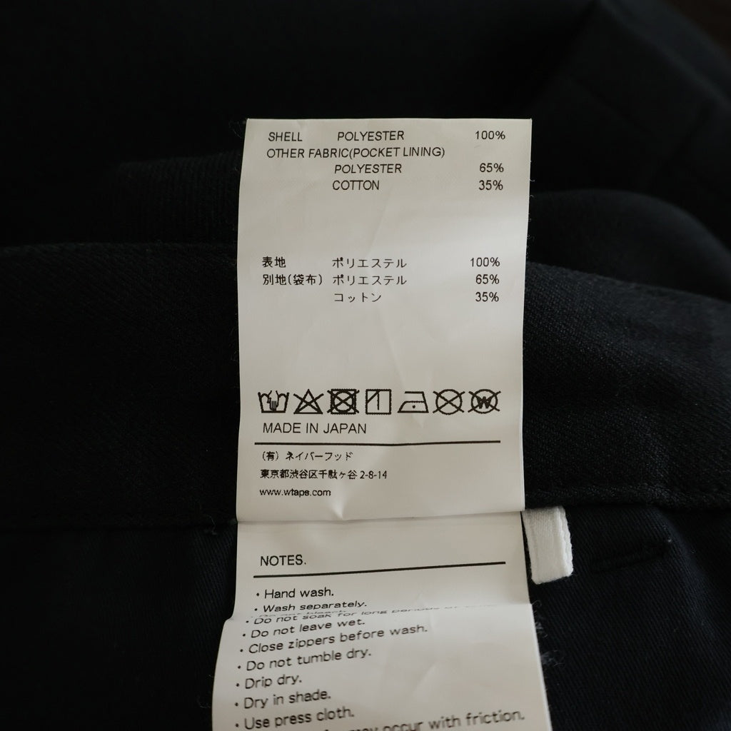 WTAPS(ダブルタップス) 23SS CREASE DL TROUSERS クレースド ジップアップ トラウザーズ スラックス パンツ ブラック 231TQDT-PTM01