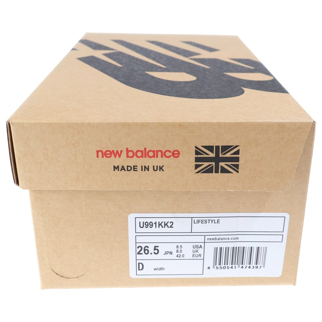 New Balance(ニューバランス) U991KK2 スウェード ローカットスニーカー US8.5/26.5cm ブラック