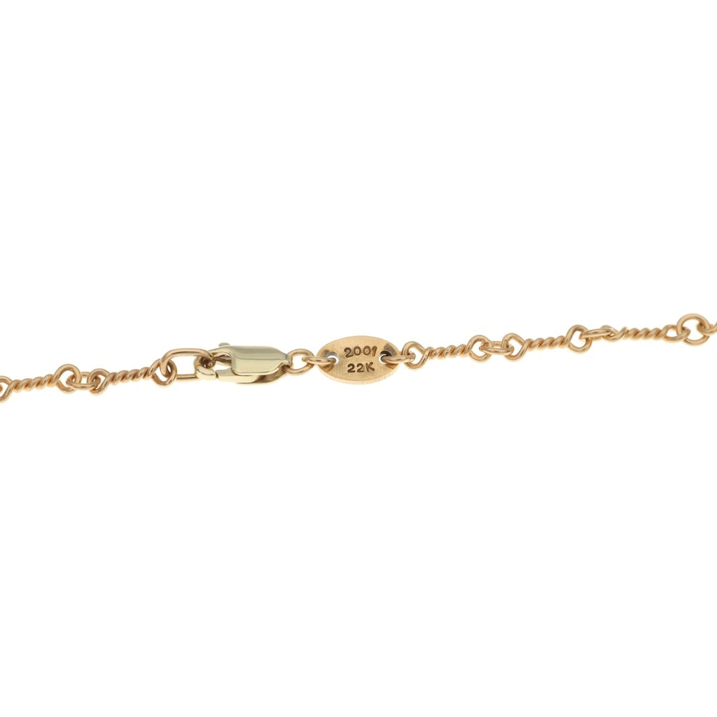 CHROME HEARTS(クロムハーツ) 22K NECKCHAIN T20 ツイストチェーンネックレス 20inch ゴールド BCA015