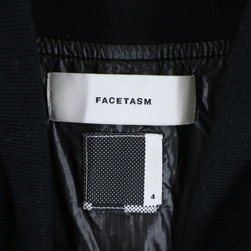 FACETASM(ファセッタズム) 23SS FOREST PACTHED MA-1 フライトジャケット ブラック/グリーン ABH-JK-M13