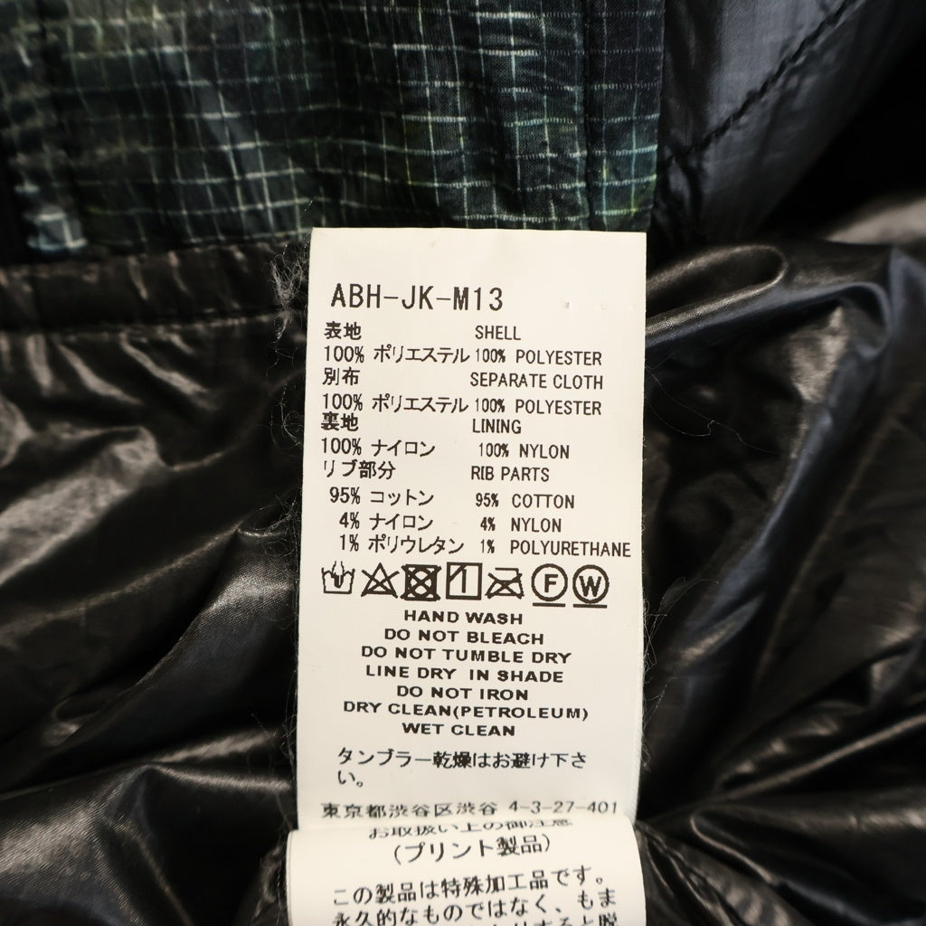 FACETASM(ファセッタズム) 23SS FOREST PACTHED MA-1 フライトジャケット ブラック/グリーン ABH-JK-M13