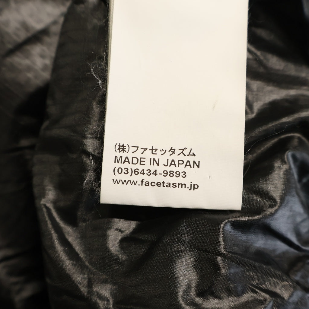 FACETASM(ファセッタズム) 23SS FOREST PACTHED MA-1 フライトジャケット ブラック/グリーン ABH-JK-M13