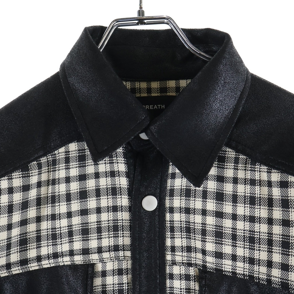 BREATH(ブレス) NEWRICH CHECK SHIRT JACKET ニューリッチチェック長袖シャツジャケット ブラック/ホワイト BR25SS-S2003