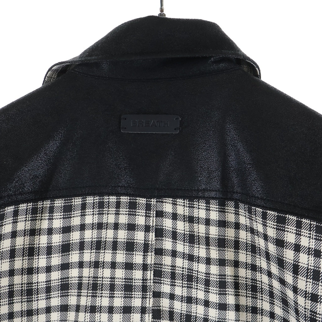 BREATH(ブレス) NEWRICH CHECK SHIRT JACKET ニューリッチチェック長袖シャツジャケット ブラック/ホワイト BR25SS-S2003