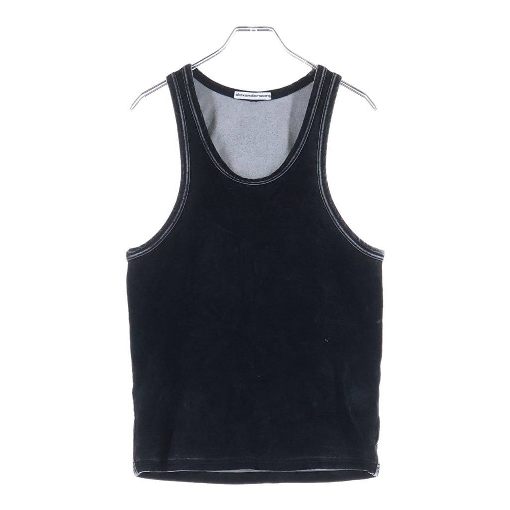 ALEXANDER WANG(アレキサンダーワン) Velor Crew Neck Tank Top ベロアタンクトップ ブラック 6CC1241037