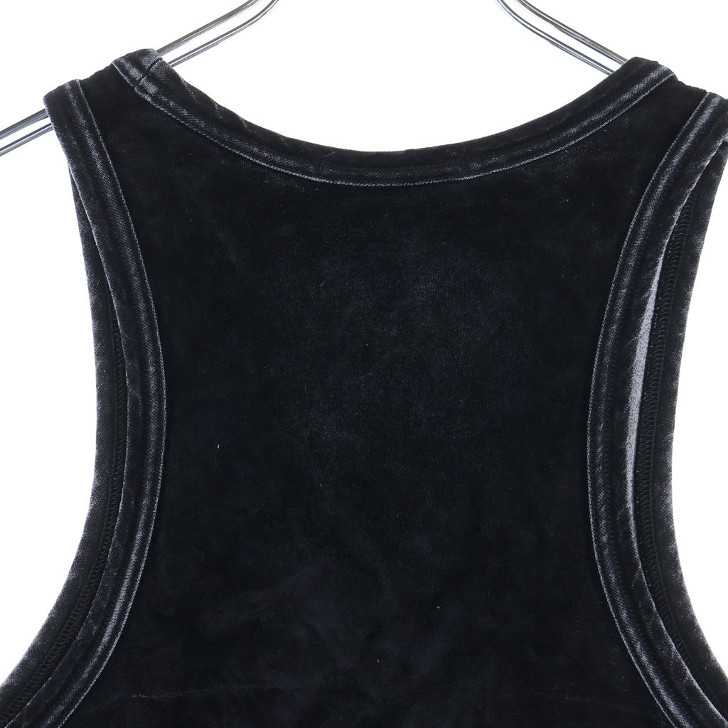 ALEXANDER WANG(アレキサンダーワン) Velor Crew Neck Tank Top ベロアタンクトップ ブラック 6CC1241037