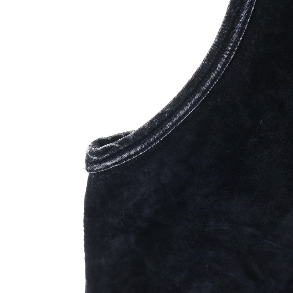 ALEXANDER WANG(アレキサンダーワン) Velor Crew Neck Tank Top ベロアタンクトップ ブラック 6CC1241037