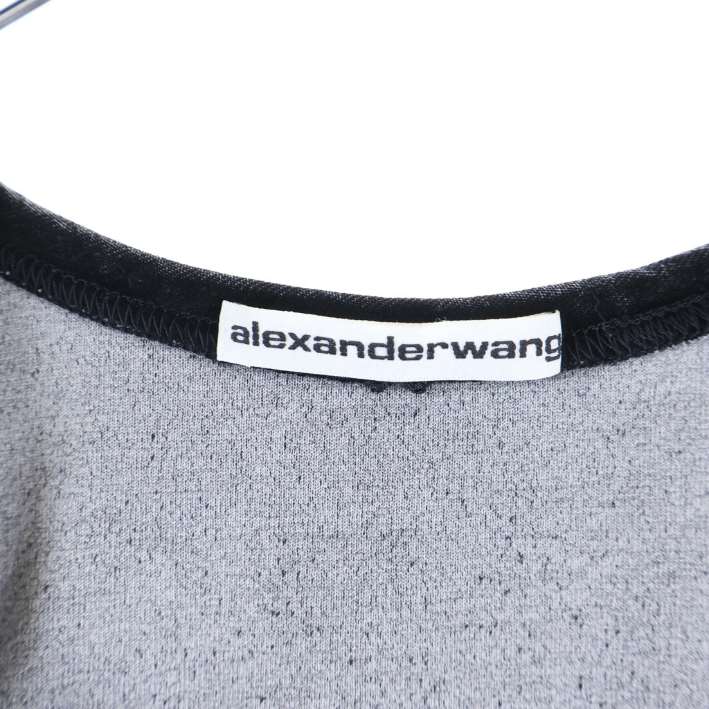 ALEXANDER WANG(アレキサンダーワン) Velor Crew Neck Tank Top ベロアタンクトップ ブラック 6CC1241037