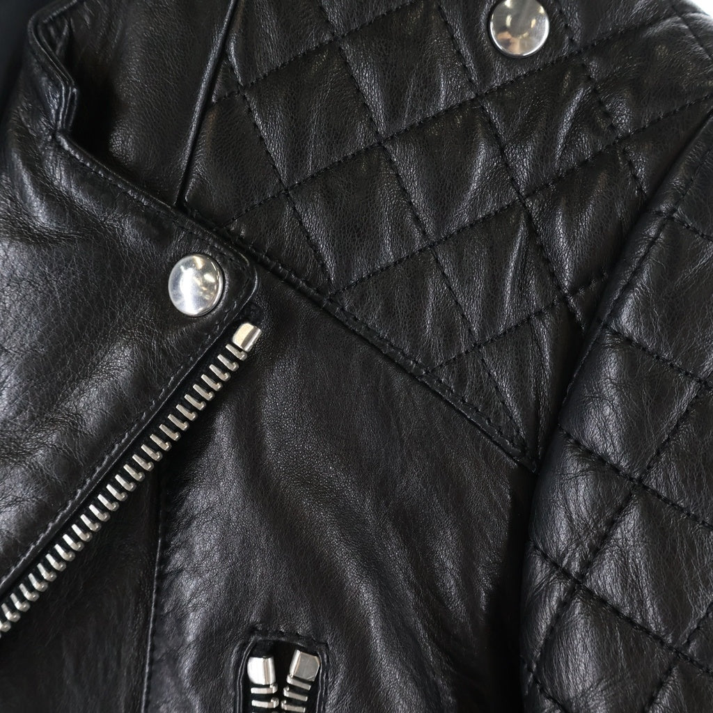 BALENCIAGA(バレンシアガ) MOTO JACKET Leather Biker Jacket レザーライダースジャケット ブラック 264215 TV662
