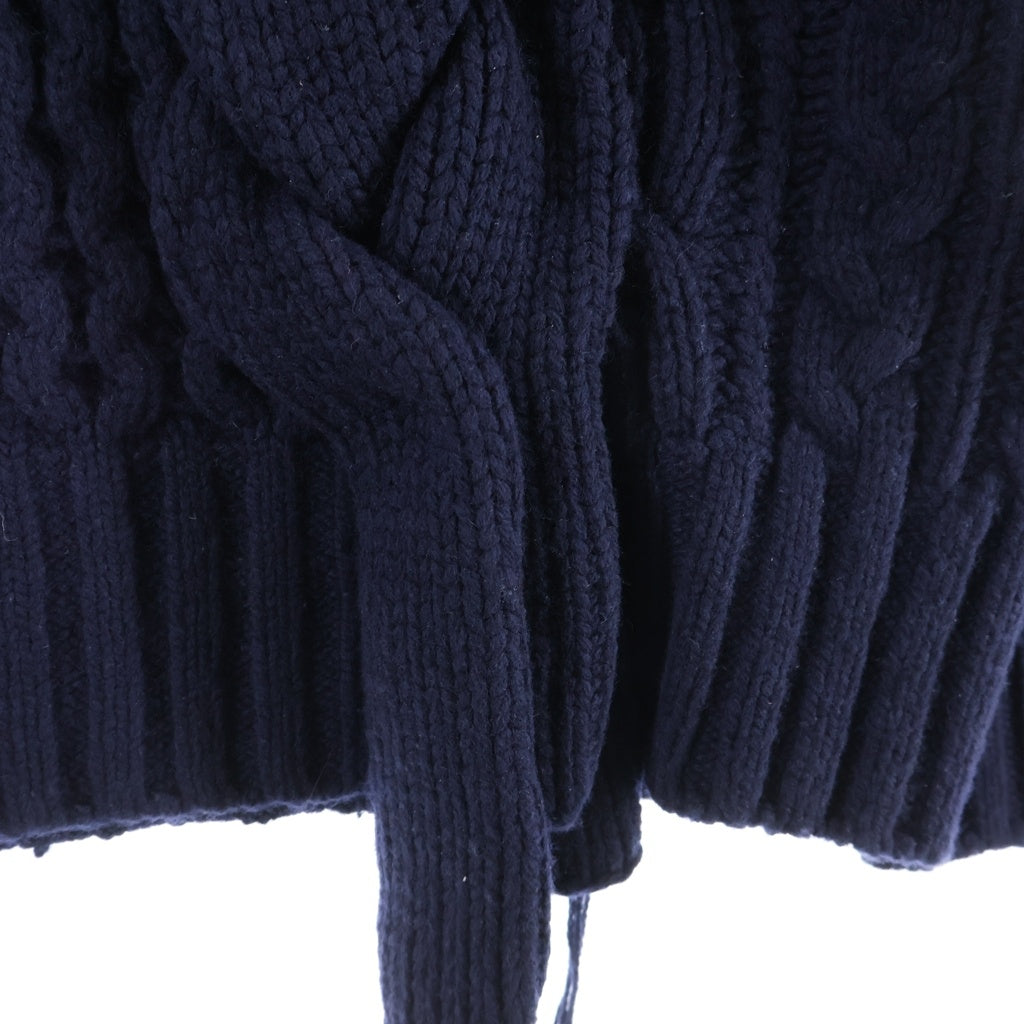 Sacai(サカイ) ローゲージ モックネックニット セーターネイビー 19-02121M