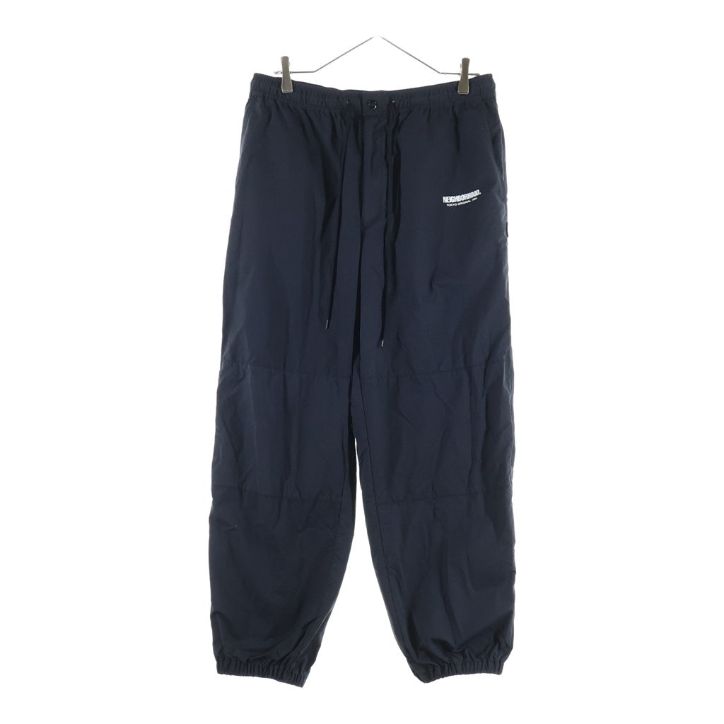 NEIGHBORHOOD(ネイバーフッド) 25SS TRACK PANTS 251TSNH-PYM07 ロゴプリント ナイロン トラックパンツ ブラック 251TSNH-PTM07