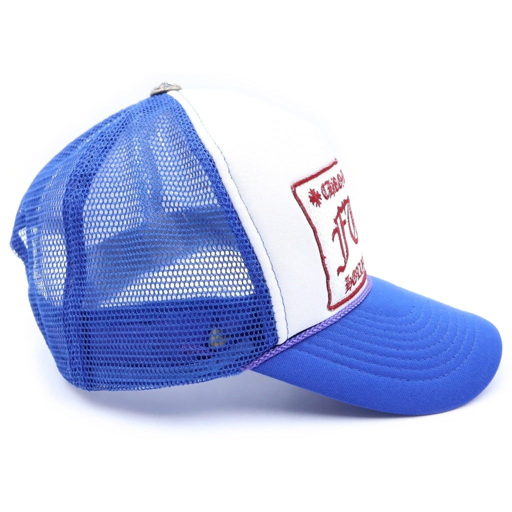 CHROME HEARTS(クロムハーツ) TRUCKER CAP トラッカーキャップ クロスボール付メッシュキャップ 帽子 ブルー/ホワイト