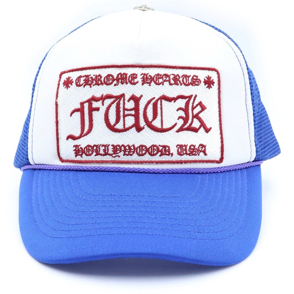 CHROME HEARTS(クロムハーツ) TRUCKER CAP トラッカーキャップ クロスボール付メッシュキャップ 帽子 ブルー/ホワイト