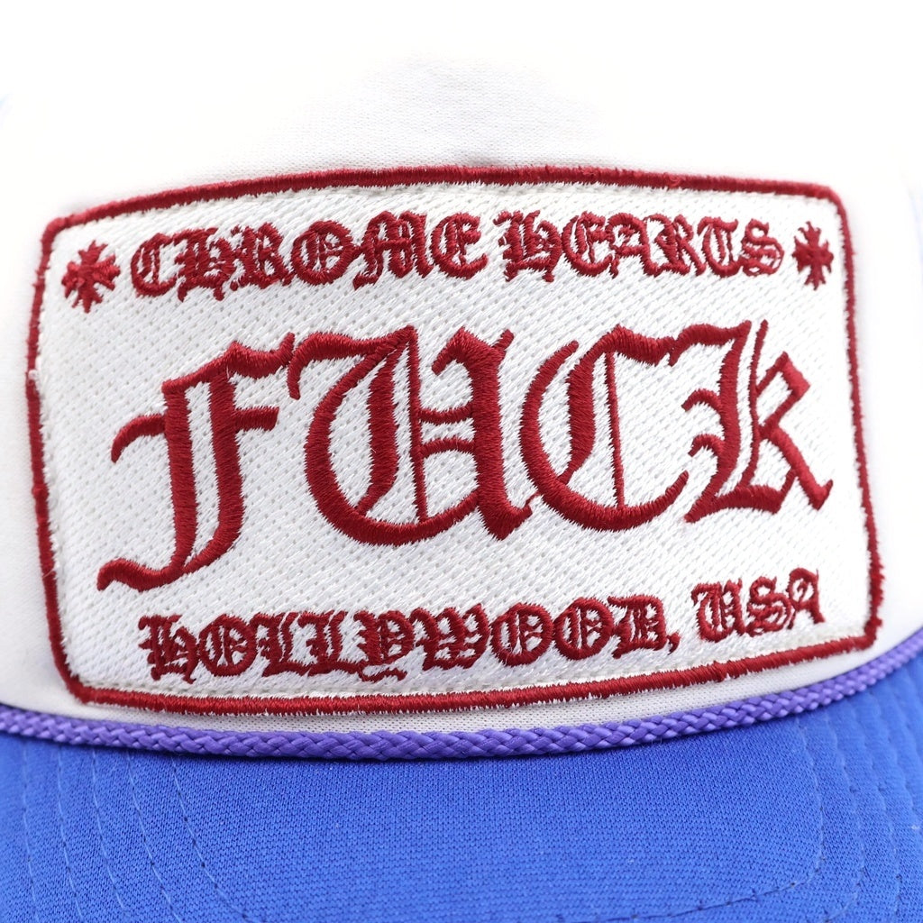 CHROME HEARTS(クロムハーツ) TRUCKER CAP トラッカーキャップ クロスボール付メッシュキャップ 帽子 ブルー/ホワイト