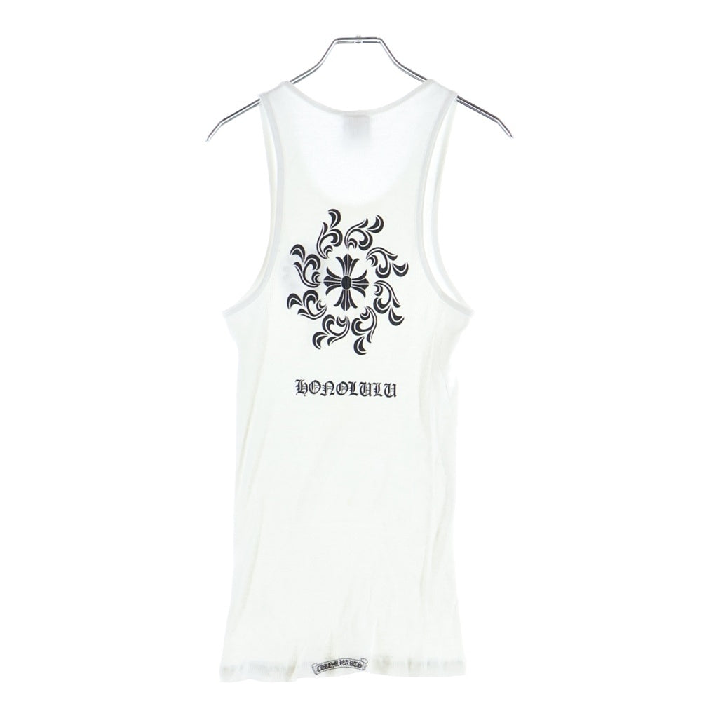 CHROME HEARTS(クロムハーツ) OLD RIB TANK ホノルル限定 バックプリント タンクトップ ホワイト