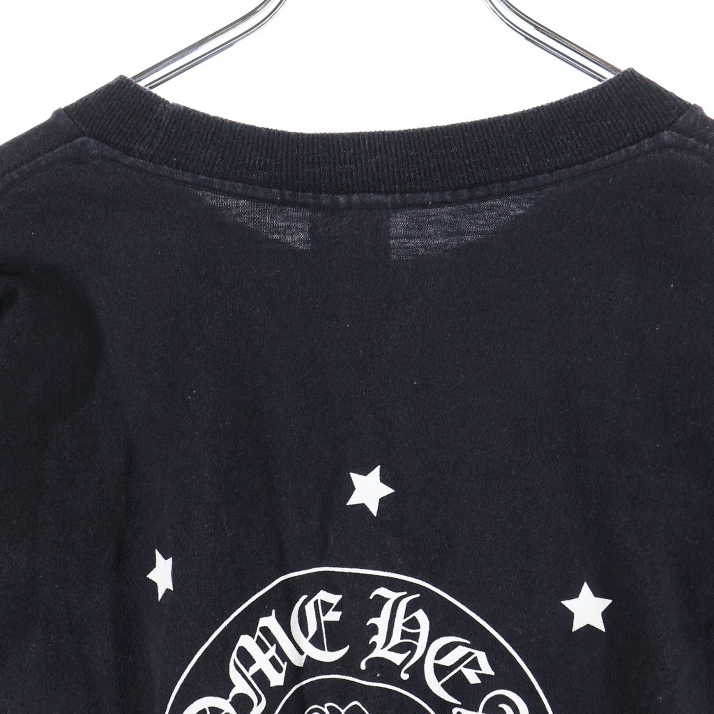 CHROME HEARTS(クロムハーツ) OLD STAR L/S オールド マリブ限定 バックホースシュースタープリント 長袖Tシャツ ロンT ブラック