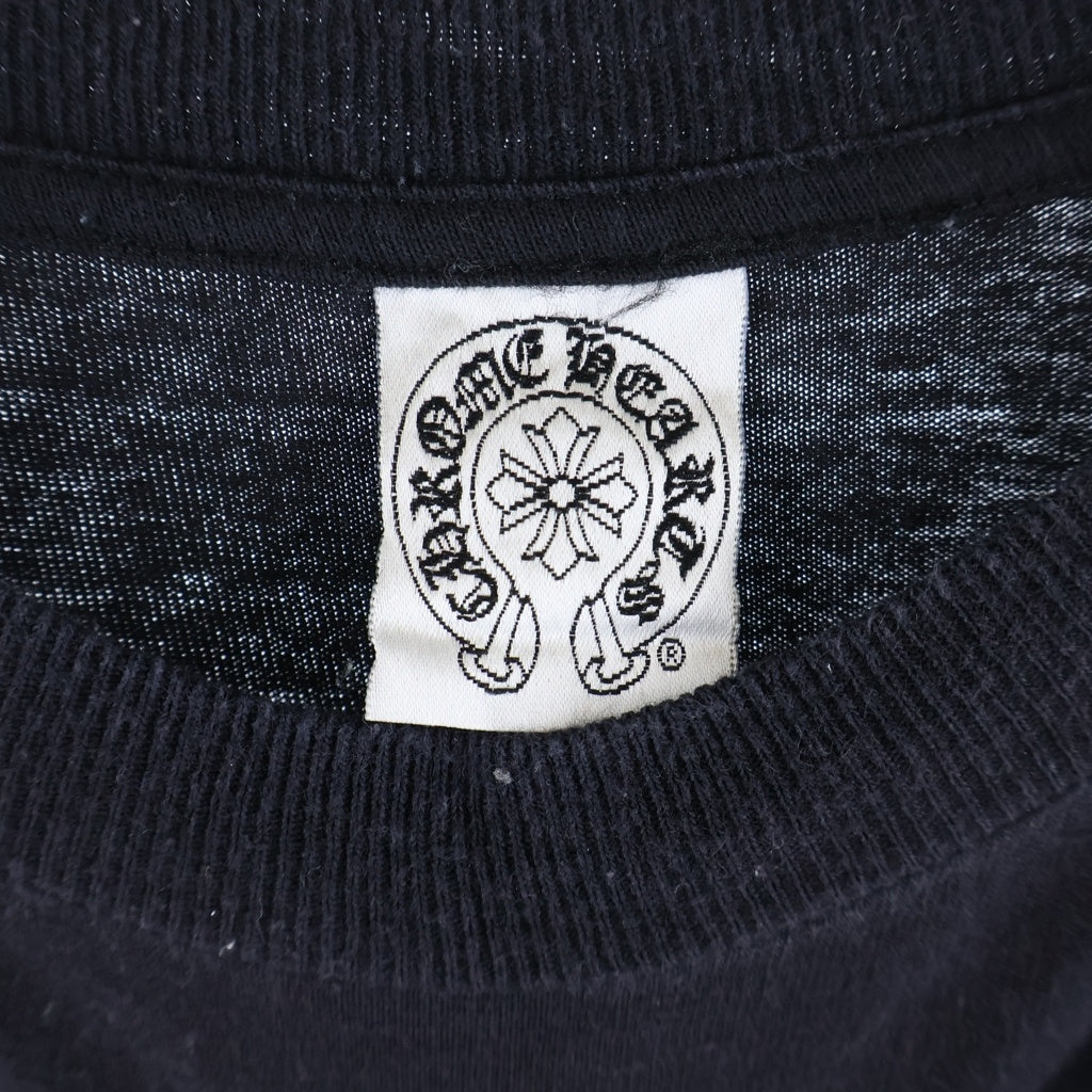 CHROME HEARTS(クロムハーツ) OLD STAR L/S オールド マリブ限定 バックホースシュースタープリント 長袖Tシャツ ロンT ブラック