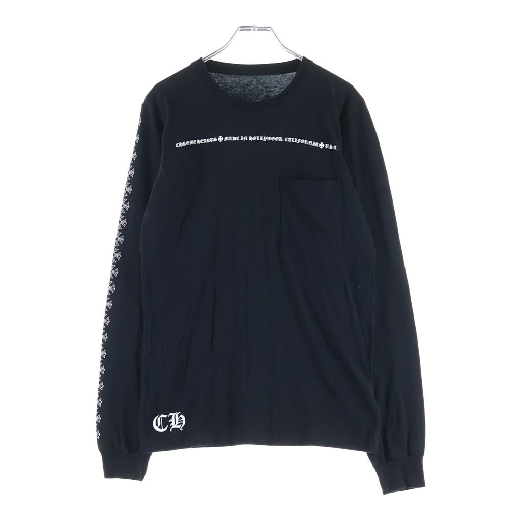 CHROME HEARTS(クロムハーツ) CH PLUS L/S TEE アームプリント 長袖Tシャツ ロンT カットソー ブラック