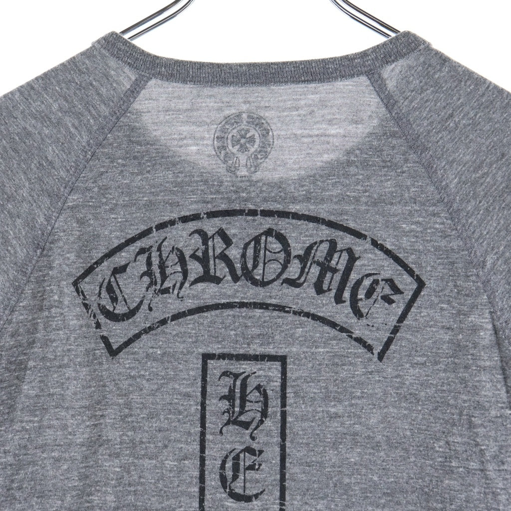 CHROME HEARTS(クロムハーツ) HENRY NECK スタープリント ヘンリーネック 七分丈Tシャツ カットソー グレー