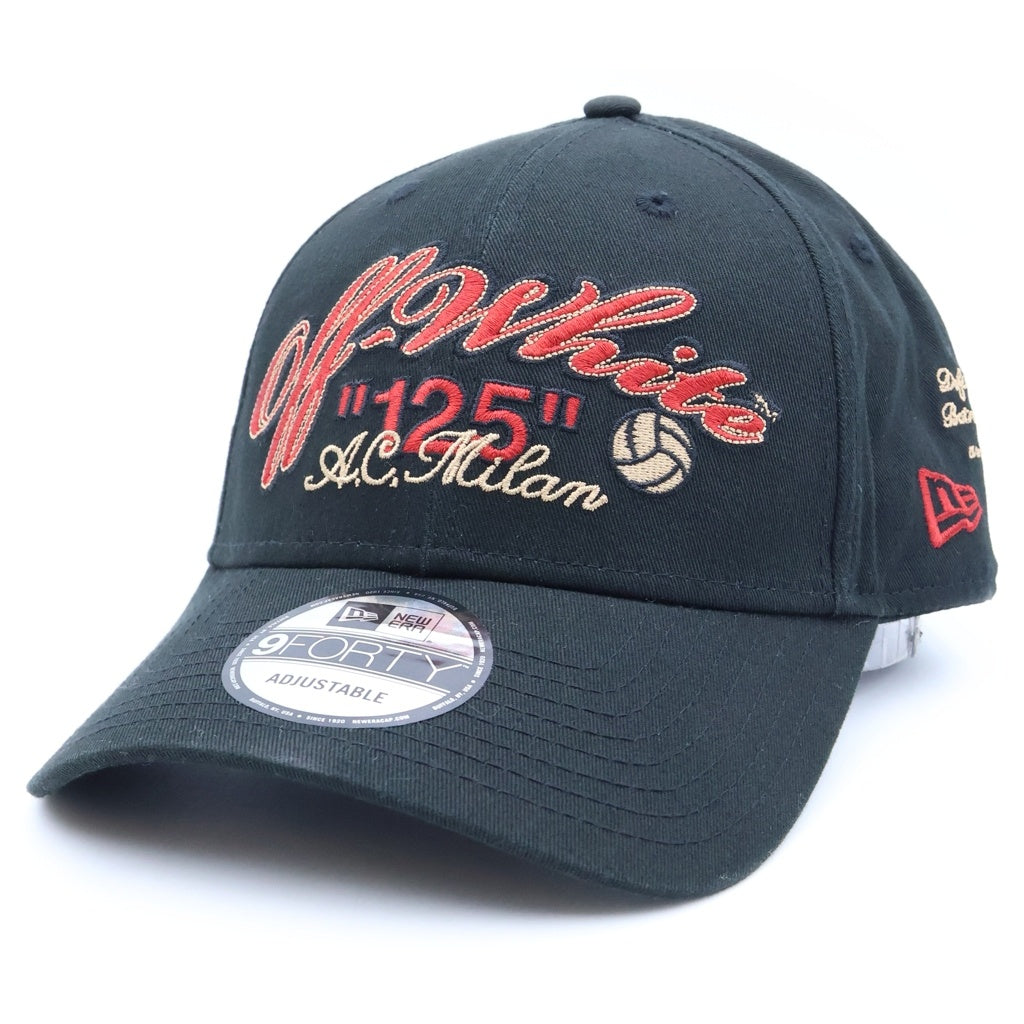 NEW ERA(ニューエラ) ×OFF WHITE ×AC MILAN 2024 オフホワイト エーシーミラン ベースボールキャップ 帽子 ブラック