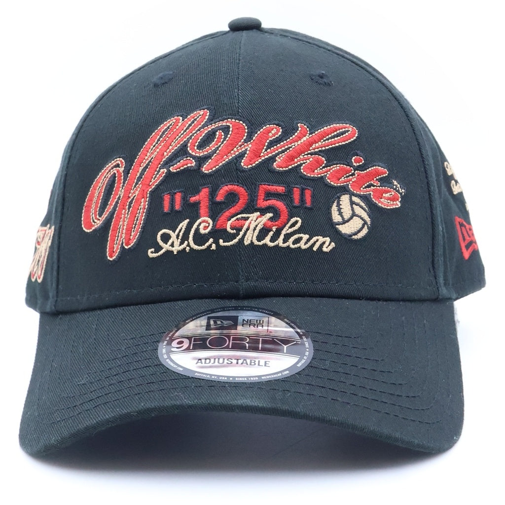 NEW ERA(ニューエラ) ×OFF WHITE ×AC MILAN 2024 オフホワイト エーシーミラン ベースボールキャップ 帽子 ブラック
